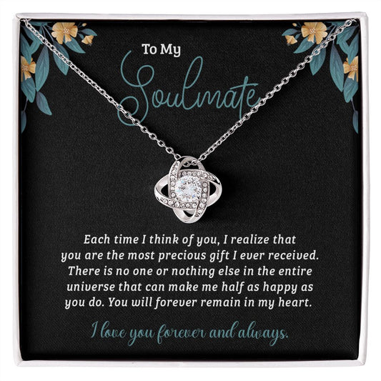 My Soulmate| You Are - Love Knot Necklace